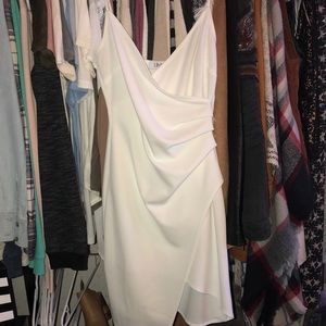 Mini Asymmetrical White Dress